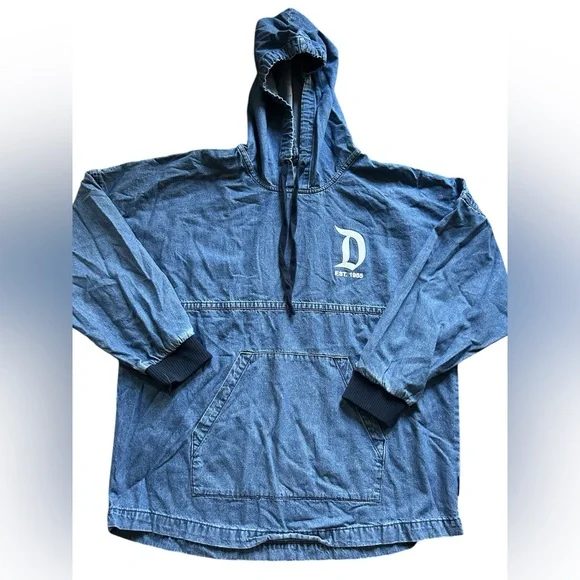 Disney Parks Denim oversized Hoodie Disneyland Resort Spirit Jersey, Blue Medium - Picture 4 of 7